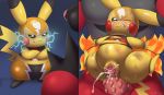 2020 anal anal_penetration anthro anthro_on_anthro anthro_on_feral anthro_penetrating anthro_penetrating_feral arms_tied belly_riding bestiality big_penis blush bodily_fluids bound clothing cosplay_pikachu_(character) cosplay_pikachu_(costume) cum cum_in_pussy cum_inside duo female female_penetrated feral feral_penetrated forced gaping gaping_pussy genital_fluids genitals hi_res incineroar instant_loss_2koma legs_tied male male/female male_penetrating male_penetrating_female nintendo one_eye_closed penetration penile_spines penis pikachu pikachu_libre pok&eacute;mon pok&eacute;mon_(species) prolapse pussy rape sex slimefur tears torn_clothing video_games 