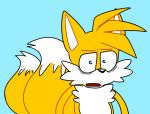 2020 2_tails anthro blue_background blue_eyes canid canine digital_media_(artwork) fox fur male mammal meme miles_prower multi_tail multicolored_body multicolored_fur open_mouth reaction_image simple_background solo sonic_the_hedgehog_(series) tails_gets_trolled teradriive two_tone_body two_tone_fur white_body white_fur yellow_body yellow_fur 