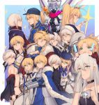  6+girls absurdres ahoge animal_ears armor armored_dress artoria_pendragon_(all) artoria_pendragon_(lancer) artoria_pendragon_(lancer_alter) artoria_pendragon_(swimsuit_ruler)_(fate) bikini black_bikini blonde_hair blue_cape blue_headwear blue_jacket bow braid breasts bunny_ears camera camera_flash cape character_request cleavage cleavage_cutout clothing_cutout crown crown_braid crying crying_with_eyes_open dress eyebrows_visible_through_hair fate/grand_order fate_(series) french_braid fur_collar fur_trim green_eyes hair_bow hat high_ponytail highres holding holding_camera holding_sword holding_weapon jacket maid_headdress mordred_(fate) mordred_(fate)_(all) morgan_le_fay_(fate) multiple_girls mysterious_heroine_x_(alter) mysterious_heroine_xx_(foreigner) red_scarf saber saber_alter saber_lily scarf sideboob sidelocks silver_hair swimsuit sword tears weapon white_dress yellow_eyes yorukun 