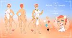  ah&#039;lina_the_lioness anthro blue_eyes breasts butt clothing deerstail digitigrade fangs felid female fur hair hand_on_hip lion loincloth mammal model_sheet nipples nude open_mouth orange_hair pantherine smile solo standing tail_tuft tan_body tan_fur tuft 