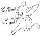  ambiguous_gender angry animated anthro avian beak canid canine dot_eyes english_text fennec fist fox gryphon hybrid kuzya madkuzya mammal monochrome mythological_avian mythology simple_background solo tail_tuft text tuft walking 