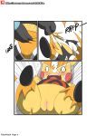  2020 absurd_res anus blush clothing cosplay_pikachu_(character) cosplay_pikachu_(costume) dewott duo female feral genitals hi_res nintendo pikachu pikachu_libre pok&eacute;mon pok&eacute;mon_(species) pussy torn_clothing video_games winick-lim 