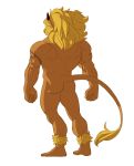  absurd_res anthro butt digimon digimon_(species) hi_res humanoid invalid_tag leomon male muscular solo zetsubouironfang 