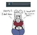  ... anthro asriel_dreemurr_(god_form) big_breasts boss_monster bovid breasts caprine cleavage clothed clothing crossgender female fur goat hair hair_over_eye heart_marking horn huge_breasts long_ears mammal markings mtf_crossgender one_eye_obstructed robertge sad simple_background solo undertale video_games white_background white_body white_fur 