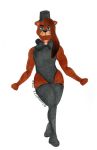  anthro black_bow_tie black_leotard black_nose black_top_hat blue_eyes boots bow_tie brown_body brown_fur brown_hair bulge clothing five_nights_at_freddy&#039;s footwear freddy_(fnaf) fur girly hair hat headgear headwear heeled_boots hi_res legwear leotard long_hair long_lashes lovemet123_(lovemet_room) male mammal scott_cawthon simple_background solo tall thick_thighs thigh_boots thigh_highs top_hat ursid video_games wet_nose white_background 