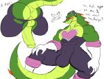  anthro anus backsack balls bulge butt clothed clothing crocodile crocodilian crocodylid crossdressing daikuhiroshiama embarrassed erection genitals hi_res male muscular muscular_male pecs penis reptile rouge_the_bat scalie sonic_the_hedgehog_(series) spandex tight_clothing torn_clothing vector_the_crocodile 
