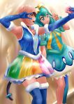  anigurum cure_cosmos milk_(pretty_cure) selfie star_twinkle_precure thighhighs 