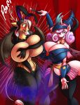  absurd_res anthro anthrofied big_breasts breasts chimera cleavage clothed clothing dark_magician_girl draconequus duo equid equine female flurry_heart_(mlp) friendship_is_magic hi_res horn huge_breasts konami mammal my_little_pony thebigbadwolf01 unicorn wide_hips yu-gi-oh 