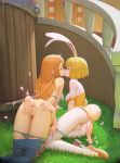  anal anal_fingering animal_humanoid anthro anus bartolomeobari blonde_hair bottomwear breasts brown_hair butt butt_grab carrot_(one_piece) cleft_of_venus clothing female female/female fingering genitals grass hair hand_on_butt hi_res human humanoid kissing lagomorph lagomorph_humanoid leporid_humanoid long_hair mammal mammal_humanoid nami_(one_piece) nico_robin nipples one_piece panties pants pants_pull panty_pull pussy rabbit_humanoid scut_tail short_hair slap_mark underwear 