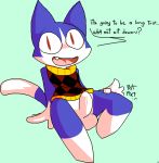  animal_crossing anthro balls bottomless clothed clothing dialogue english_text genitals looking_at_viewer male nintendo penis rover_(animal_crossing) solo speech_bubble talking_to_viewer text timigi video_games 