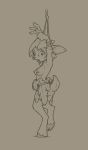  activision almar anthro arm_pit arms_tied bdsm bondage bound breasts butt cloven_hooves elora exposed faun_(spyro) female hooves leaf_clothing mammal nipples raised_arm scared simple_background sketch solo spyro_the_dragon video_games 