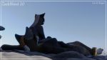  16:9 anthro beach beach_towel beach_umbrella canid canine canis chilling duo evie female hi_res iced_tea mammal seaside widescreen wolf zackweird zeitgeist 