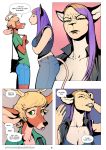  2020 anthro antlers blonde_hair breasts bullying cass_(falcon_mccooper) cervid colored_nails comic curvy_figure dialogue english_text falcon_mccooper felid female green_eyes hair highlights_(coloring) horn jesse_(falcon_mccooper) larger_female lion makeup male mammal mascara nails pantherine polish_(disambiguation) size_difference smaller_male teeth text url voluptuous 