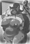  anthro big_breasts breasts brush curvy_figure felid female fian greyscale hi_res mammal monochrome nipples nude overweight overweight_anthro overweight_female pantherine scrub_brush shower snow_leopard solo thick_thighs towel wide_hips ymbk 