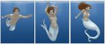  2018 breast_growth breasts brown_hair bubble castledolphyn female gender_transformation growth hair hi_res human human_to_humanoid humanoid humanoid_pointy_ears male mammal marine merfolk mtf_transformation nipples sequence solo surprise transformation underwater water 
