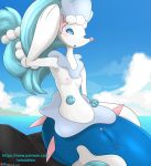  2020 anus blush breasts female genitals hi_res nintendo nipples open_mouth pok&eacute;mon pok&eacute;mon_(species) primarina pussy small_breasts solo text url video_games winick-lim 
