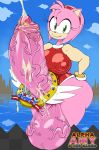  absurd_res amy_rose balls bcfuta big_penis bodily_fluids brendancorris foreskin genital_fluids genitals herm hi_res huge_penis hyper hyper_genitalia hyper_penis intersex long_foreskin penis smegma sonic_the_hedgehog_(series) uncut 