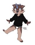  anthro black_clothing black_hoodie black_topwear briefs bulge canid canine canis clothing domestic_dog drawyourfursona female hi_res hoodie hoodie/briefs_meme mammal meme meme_clothing simple_background solo standing thebns topwear underwear white_clothing white_underwear 