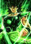  1boy 2094banana armor black_hair broly_(dragon_ball_super) choker clenched_hand clenched_teeth dragon_ball dragon_ball_super dragon_ball_super_broly highres long_hair looking_at_viewer shoulder_armor solo spaulders spiked_hair standing teeth twitter_username yellow_eyes 