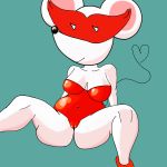  1:1 absurd_res animal_humanoid anthro anthrofied breasts butt clothed clothing female heart_tail hi_res humanoid leotard mammal mammal_humanoid mario_bros mask mouse mouse_humanoid ms._mowz murid murid_humanoid murine murine_humanoid nintendo paper_mario rodent rodent_humanoid solo spreading video_games winrir 