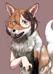  2020 ambiguous_gender black_eyes black_nose bodily_fluids brown_hair canid canine fox fur hair hi_res human looking_up mammal menma911 mid_transformation nude open_mouth simple_background solo species_transformation tears transformation whiskers 