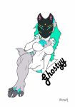  anthro canid canine female ghostyy hi_res mammal solo 