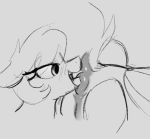  2020 ambiguous_gender anal anus butt dock duo equid equine hasbro hi_res mammal monochrome my_little_pony open_mouth oral pegasus rimming selenophile semi-anthro sex simple_background sketch solo_focus wings 