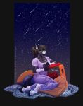  anthro carpet equid equine female hi_res horse mammal pillow shooting_star sitting solo space star wmdiscovery93 