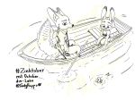  2020 4:3 anthro boat canid canine disney feral fish fox gesture group hi_res high-angle_view inktober inktober_2020 judy_hopps judyhopps44 lagomorph leporid mammal marine nick_wilde pointing rabbit red_fox sitting vehicle water watercraft zootopia 