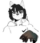  anthro canid canine canis clothing devin_(yungyiff) domestic_dog dreadlocks goon_(goonie_san) goonie-san half-closed_eyes hi_res looking_at_viewer male mammal narrowed_eyes shape_shifter shapeshifting smile smiling_at_viewer solo sweater symbiote topwear 
