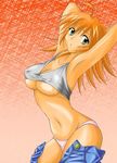  armpits breasts erect_nipples hips ikkitousen midriff orange_hair panties sexy shiny sonsaku_hakufu tank_top tanktop thighs underboob underwear 