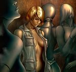  artist_request blonde_hair breasts heather_mason mannequin medium_breasts no_bra open_clothes short_hair silent_hill silent_hill_3 vest 