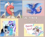  2020 absurd_res bluef_eathers day detailed_background digital_media_(artwork) dragon equid equine eyebrows eyelashes feathered_dragon feathered_wings feathers hasbro hi_res horn icelectricspyro mammal my_little_pony outside sitting sky smile unicorn wings 