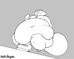  2d_animation ambiguous_gender animated anthro belly clothing domestic_cat felid feline felis footwear kgblagden mammal moobs navel obese open_mouth overweight running shoes short_playtime signature 
