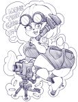  absurd_res animal_crossing anthro armor bullet canid canine canis clothed clothing domestic_dog engineer_(team_fortress_2) eyewear female goggles hard_hat headgear helmet hi_res isabelle_(animal_crossing) looking_at_viewer mammal nintendo overalls pinup pkfirefawx pose sentry_(team_fortress_2) solo team_fortress_2 thick_thighs tools valve video_games wrench 