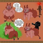  1:1 anal anal_penetration balls disney facial_hair fur genitals goatee hair haven_(artist) hercules_(disney) hooves horn humanoid male male/male mammal meme open_mouth overweight penetration phil philoctetes satyr simple_background smile surprise_sex 