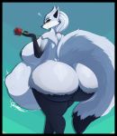  ! abdominal_bulge after_vore ambiguous_gender ambiguous_prey anthro anthro_pred arctic_fox areola asaneman belly big_belly big_breasts big_butt big_tail biped black_areola black_border black_nipples black_nose blue_body blue_fur blue_hair border breasts butt canid canine curvy_figure digestion dipstick_tail duo female female_pred flower fluffy fluffy_tail fox fur gloves_(marking) hair hand_imprint hi_res holding_flower holding_object huge_breasts huge_butt imprint looking_at_viewer looking_back mammal markings multicolored_body multicolored_fur multicolored_tail nipples nude plant ponytail rear_view rose_(flower) rumbling_stomach same_size_vore sheep_and_wolves simone_(sheep_and_wolves) simple_background smile soft_vore solo_focus sound_effects standing two_tone_body two_tone_fur voluptuous vore wide_hips 