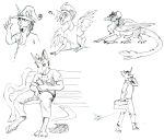  anthro cute_face doodles equid equine equis_universe female feral group horn horse humor ki&#039;rinaes male male/female mammal pegasus saitudon_(character) sketch sunny_way sunny_way_(character) traditional_drawing_(artwork) traditional_media_(artwork) unicorn wings 