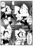  absurd_res ambiguous_gender anthro bulge chiropteran duo english_text girly hi_res male mammal monochrome rouge_the_bat size_difference sonic_the_hedgehog_(series) text white_crest_(artist) 