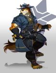  absurd_res anthro barrel_(live-a-hero) canid canine canis clothing hat headgear headwear hi_res live-a-hero male mammal muscular muscular_anthro muscular_male neumokun solo superhero tight_clothing wolf 