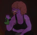  anonymous_artist armpit_hair bodily_fluids body_hair deltarune exercise female hi_res slightly_chubby smile solo steam susie_(deltarune) sweat video_games workout yellow_teeth 