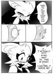  absurd_res anal anal_penetration anthro anus blush butt chiropteran girly hi_res male mammal monochrome penetration rouge_the_bat solo sonic_the_hedgehog_(series) white_crest_(artist) 