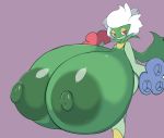  anthro areola big_breasts big_butt breast_expansion breasts butt expansion female flower green_body hi_res huge_breasts hyper hyper_breasts nintendo nipples petronoise plant pok&eacute;mon pok&eacute;mon_(species) red_eyes roserade smile solo video_games 