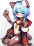  &lt;3_marking 2020 5_fingers 5_toes absurd_res accessory alternate_version_at_source anthro armwear barefoot black_clothing blue_eyes blue_hair blush bottomless breasts brown_body brown_fur brown_nose chest_tuft clothed clothing convenient_censorship cotton_swab cute_fangs depth_of_field detached_sleeves domestic_cat facial_markings featureless_crotch feet felid feline felis female fingers fluffy fluffy_tail full-length_portrait fur glistening glistening_hair hair hair_accessory half-closed_eyes head_markings hi_res holding_object hood humanoid_feet humanoid_hands inner_ear_fluff kemono long_sleeves looking_at_viewer mammal markings multicolored_body multicolored_fur narrowed_eyes navel open_mouth partially_clothed portrait red_clothing shadow simple_background sitting small_breasts solo tabhead tan_body tan_fur toes tuft under_boob white_background 