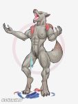  3:4 after_transformation anthro canid canine clothing female fours_(artist) hi_res mammal muscular muscular_female solo torn_clothing were werecanid werecanine werewolf 