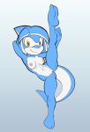  anthro blue_body blue_skin breasts cetacean clitoral_hood clitoris delphinoid female flexible fours_(artist) hi_res mammal marine meme solo sonic_the_hedgehog_(series) splits spread_legs spreading tempest_the_dolphin toothed_whale 