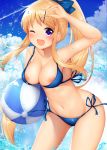  bikini kin&#039;iro_mosaic kujou_karen minato_(ojitan_gozaru) nipples swimsuits 