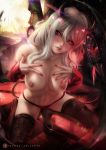  axsens helltaker modeus_(helltaker) nipples pantsu tail topless 