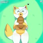  &lt;3 2020 adventure_time anthro big_breasts breasts cake_the_cat cartoon_network cute_fangs domestic_cat felid feline felis female food genitals hi_res mammal navel nipples nude open_mouth pussy sandwich_(food) solo somescrub 