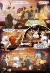  2020 9tales_comic absol black_body black_claws black_fur breanna_(9tales) canid canine claws comic detailed_background digital_media_(artwork) eevee eeveelution english_text facial_tuft fangs female feral fur furniture hi_res hioshiru inside interior kalani_(9tales) kejifox lamp lumen_(9tales) luxray male mammal map mightyena nintendo pok&eacute;mon pok&eacute;mon_(species) rime_(9tales) roy_(9tales) sammy_(9tales) shaded speech_bubble table text typhlosion umbreon video_games wall_(disambiguation) white_body white_fur 